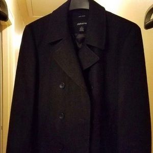 Liz Claiborne charcoal gray pea coat